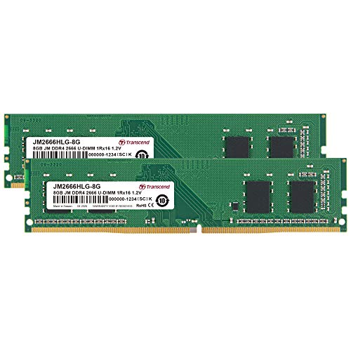 TRANSCEND 16GB Kit JM DDR4 2666Mhz U-DIMM JM2666HLG-16GK von Transcend