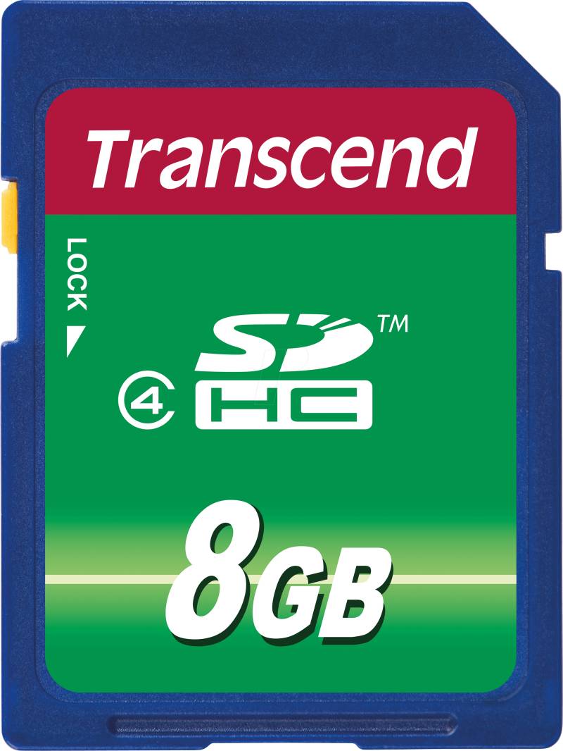 TS8GSDHC4 - SDHC-Speicherkarte, 8GB Class 4 von Transcend