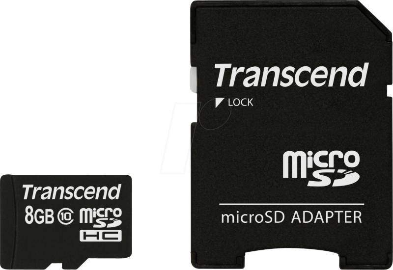 TS8GUSDHC10 - MicroSDHC-Speicherkarte 8GB, Transcend Class 10 von Transcend