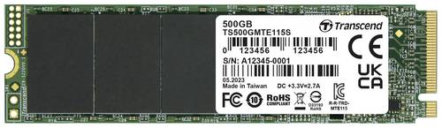 Transcend 115S 500GB Interne M.2 PCIe NVMe SSD 2280 PCIe NVMe 3.0 x4 Retail TS500GMTE115S Transcend 115S 500GB Interne M.2 PCIe NVMe SSD 2280 PCIe NVMe 3.0 x4 Retail TS500GMTE115S von Transcend