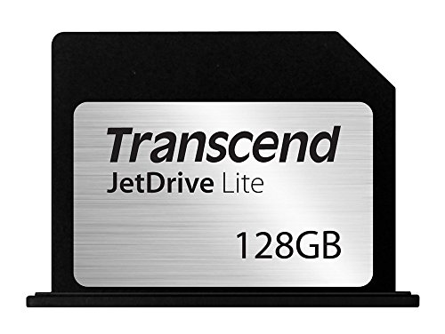 Transcend 128 GB JetDrive Lite extra Speicher-Erweiterungskarte für MacBook Pro (Retina) 15'', angepasst und abschließend mit dem Karten-Slot (Generation Ende 2013- Mitte 2015), TS128GJDL360 von Transcend