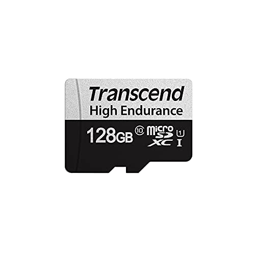 Transcend 128GB High Endurance microSDXC 350V Memory Card / Speicherkarte TS128GUSD350V / bis zu 95 MBs lesen und 45 MBs schreiben von Transcend
