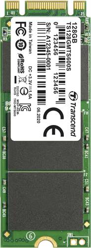 Transcend 128GB Interne M.2 SATA SSD 2260 SATA 6 Gb/s Retail TS128GMTS600S von Transcend