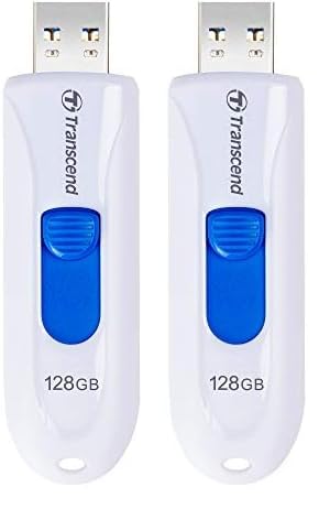 Transcend 128GB JetFlash 790 USB 3.1 Gen 1 USB Stick TS128GJF790W, weiß (Packung mit 2) von Transcend