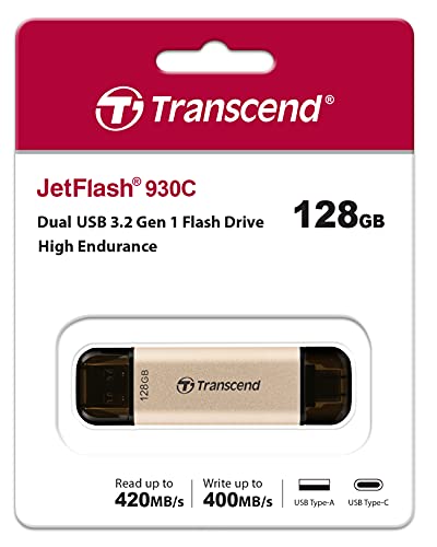 Transcend 128GB JetFlash 930C USB 3.2 Gen 1 Flash Drive TS128GJF930C, Rose Gold von Transcend