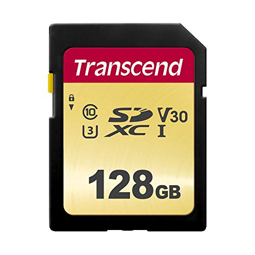 Transcend 128GB SDXC/SDHC 500S Speicherkarte TS128GSDC500S (umweltfreundliche Verpackung) / bis zu 95 MBs lesen und 65 MBs schreiben von Transcend