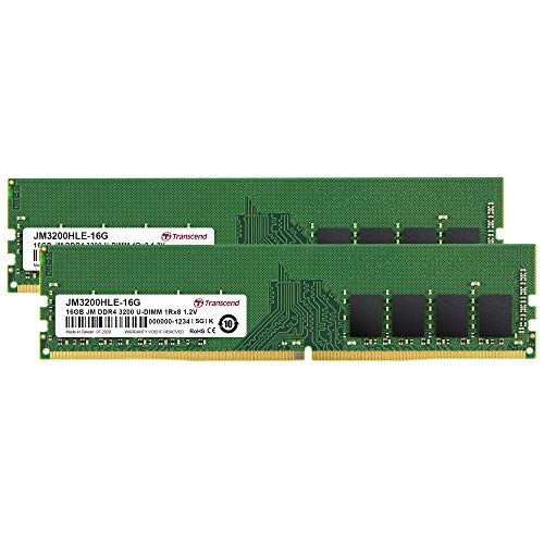 Transcend 16GB Kit JM DDR4 3200Mhz U-DIMM JM3200HLB-16GK von Transcend