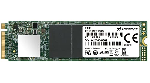 Transcend 1TB PCIe™ Gen3 x4 M.2 SSD 2280 für High-End-Anwendungen (Gaming, digitale Audio- und Videoproduktionen, etc.); schnelle Übertragung (bis zu 1.700 / 1.400 MB/s) TS1TMTE110S von Transcend