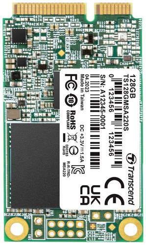 Transcend 220S 128GB Interne mSATA SSD SATA 6 Gb/s Retail TS128GMSA220S von Transcend