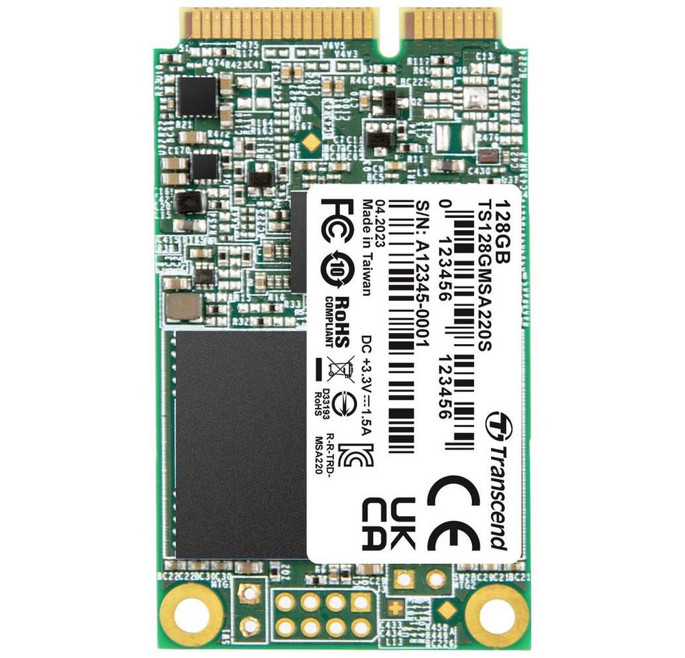 Transcend 220S mSATA SSD 128GB SSHD-Hybrid-Festplatte von Transcend