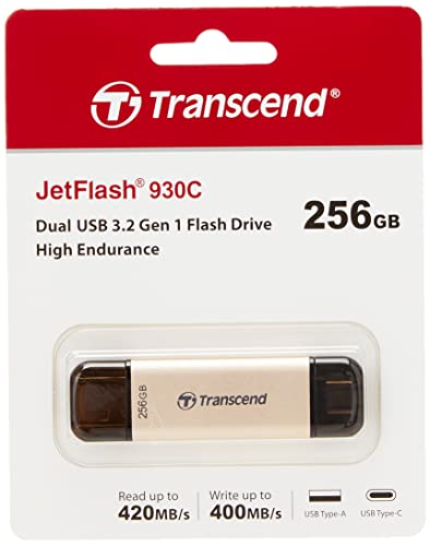 Transcend 256GB JetFlash 930C USB 3.2 Gen 1 Flash Drive TS256GJF930C, Rose Gold von Transcend