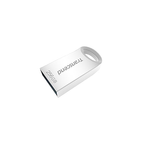 Transcend 256GB Kleiner und kompakter USB-Stick 3.1 Gen 1 (für den Schlüsselanhänger) JetFlash Silber TS256GJF710S von Transcend