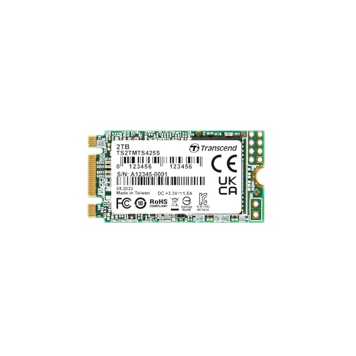 Transcend 2TB SATA III 6Gb/s 42 mm M.2 425S SSD Solid State Drive TS2TMTS425S von Transcend