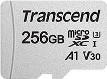 Transcend 300S - Flash-Speicherkarte (Adapter inbegriffen) - 256GB - A1 / Video Class V30 / UHS-I U3 / Class10 - microSDXC (TS256GUSD300S-A) von Transcend