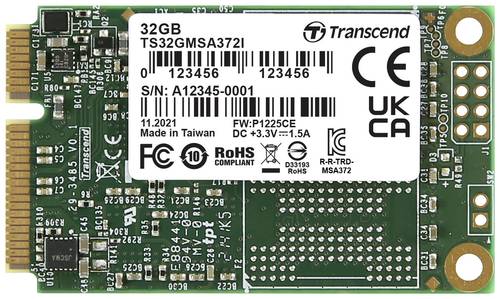 Transcend 32GB Interne Festplatte 6.35cm (2.5 Zoll) SATA III Industrial T32GMSA372I von Transcend