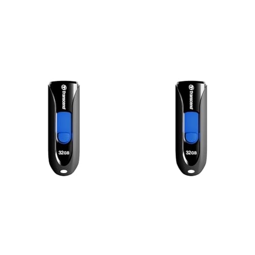 Transcend 32GB JetFlash 790 USB 3.1 Gen 1 USB Stick TS32GJF790K umweltfreundliche Einzelhandelsverpackung, Schwarz (Packung mit 2) von Transcend