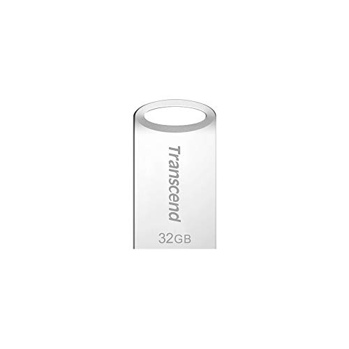 Transcend 32GB kleiner und kompakter USB-Stick 3.1 Gen 1 (für den Schlüsselanhänger) JetFlash silber TS32GJF710S (umweltfreundliche Verpackung) von Transcend