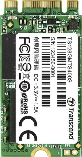 Transcend 400S 128GB Interne M.2 SATA SSD 2242 M.2 SATA 6 Gb/s Retail TS128GMTS400S von Transcend