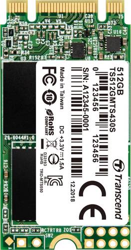 Transcend 430S 512GB Interne M.2 SATA SSD 2242 M.2 SATA 6 Gb/s Retail TS512GMTS430S von Transcend