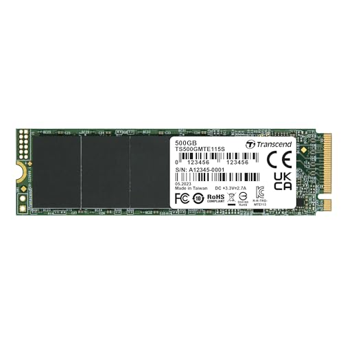 Transcend SSD 500GB M.2 MTE115S (M.2 2280) PCIe Gen3 x4 NVMe - TS500GMTE115S Transcend SSD 500GB M.2 MTE115S (M.2 2280) PCIe Gen3 x4 NVMe - TS500GMTE115S von Transcend