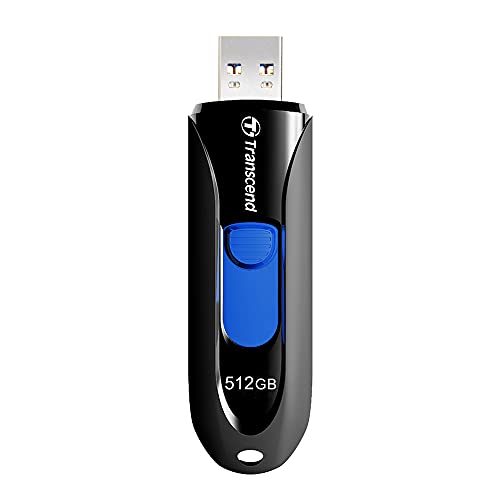 Transcend 512GB JetFlash 790 USB 3.1 Gen 1 USB Stick TS512GJF790K, Schwarz, Blau von Transcend