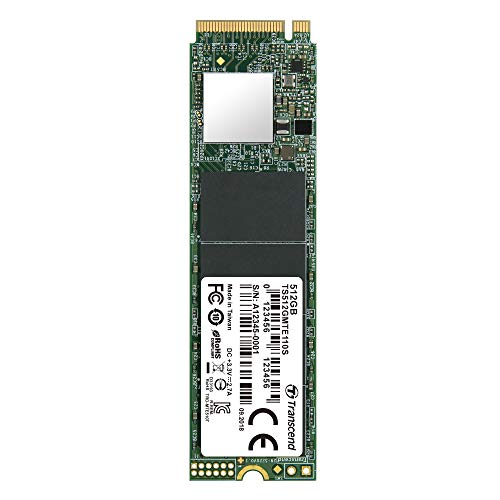 Transcend 512GB PCIe™ Gen3 x4 M.2 SSD 2280 für High-End-Anwendungen (Gaming, digitale Audio- und Videoproduktionen, etc.); schnelle Übertragung (bis zu 1.700 / 1.400 MB/s) TS512GMTE110S von Transcend