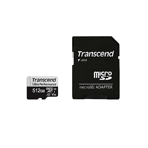 Transcend 512GB microSD mit Adapter UHS-I U3 A2 Ultra Performance TS512GUSD340S von Transcend