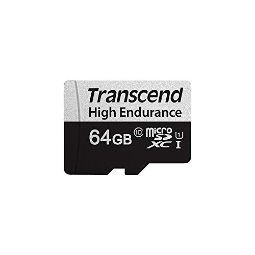 Transcend 64GB High Endurance microSDXC 350V Speicher Karte TS64GUSD350V / bis zu 95 MBs lesen und 45 MBs schreiben von Transcend