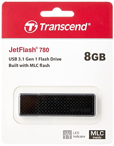 Transcend 8GB JetFlash 780 USB 3.1 Gen 1 USB Stick TS8GJF780, Schwarz von Transcend