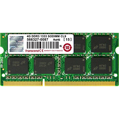 Transcend Arbeitsspeicher 4GB JM DDR3 1333Mhz SO-DIMM 2Rx8 256Mx8 CL9 1.5V von Transcend