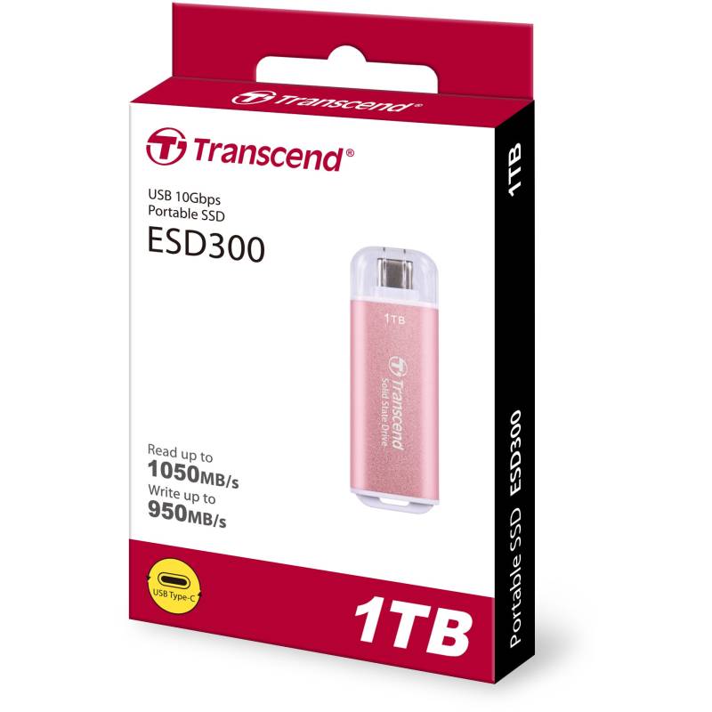 Transcend ESD300P 1 TB Pink USB-C SSD von Transcend