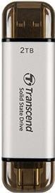 Transcend ESD310 - SSD - 1 TB - extern (tragbar) - USB 3.2 Gen 2x1 (USB-C Steckverbinder) - Silber von Transcend