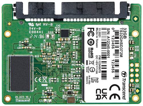 Transcend HSD372M 32GB Interne Half-Slim SSD Industrie SATA III Industrial TS32GHSD372M von Transcend