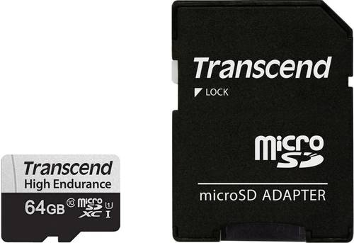 Transcend High Endurance 350V microSDXC-Karte Class 10, UHS-I inkl. SD-Adapter von Transcend