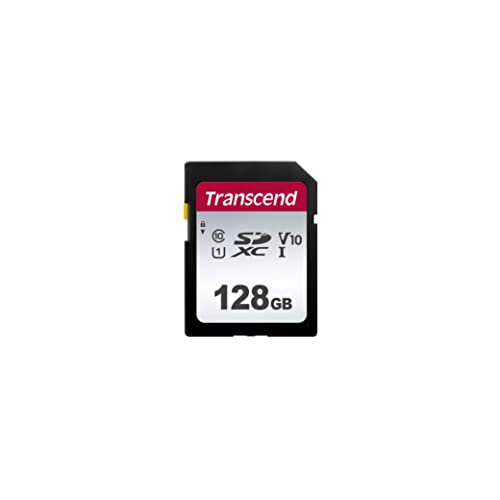 Transcend Highspeed 128GB SDXC Speicherkarte (für Digitalkameras / Photo Box / alltägliche Aufnahmen & Videos / Autoradio) Class 10, UHS-I U3, Video Speed Class V30 für 4K Ultra HD TS128GSDC300S von Transcend