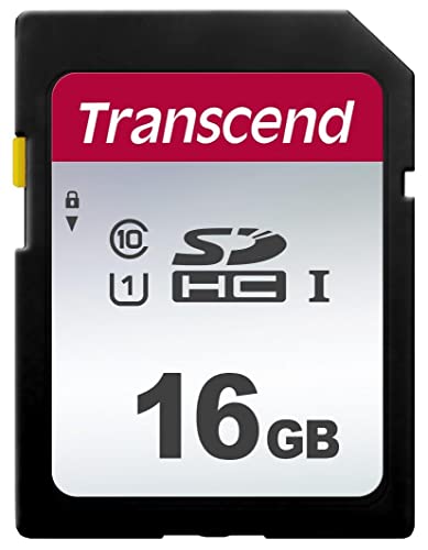 Transcend Highspeed 16GB SDHC Speicherkarte (für Digitalkameras / Photo Box / alltägliche Aufnahmen & Videos / Autoradio) Class 10, UHS-I U1 TS16GSDC300S-E (umweltfreundliche Verpackung) von Transcend