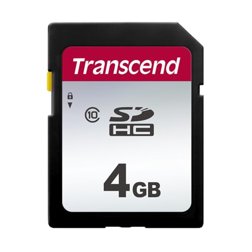 Transcend Highspeed 4GB SDHC Speicherkarte (für Digitalkameras / Photo Box / alltägliche Aufnahmen & Videos / Autoradio) Class 10 TS4GSDC300S von Transcend