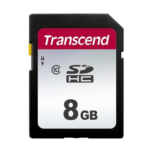 Transcend Highspeed 8GB SDHC Speicherkarte (für Digitalkameras / Photo Box und alltägliche Aufnahmen & Videos / Autoradio) Class 10 TS8GSDC300S von Transcend