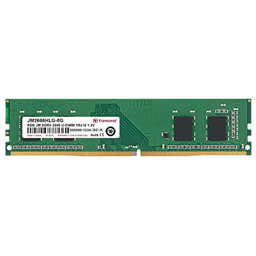 Transcend JM2666HLG-8G Arbeitsspeicher 8 GB DDR4 2666 MHz Arbeitsspeicher Modul (8 GB, DDR4, 2666 MHz, U-DIMM) von Transcend