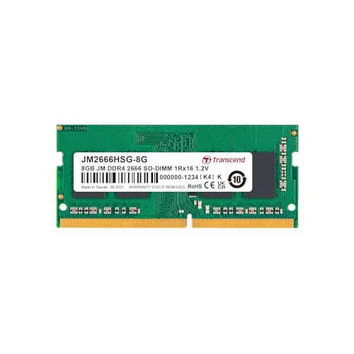 Transcend JM2666HSB-8G Arbeitsspeicher 8 GB DDR4 2666 MHz Arbeitsspeicher Modul (8 GB, DDR4, 2666 MHz, SO-DIMM) von Transcend