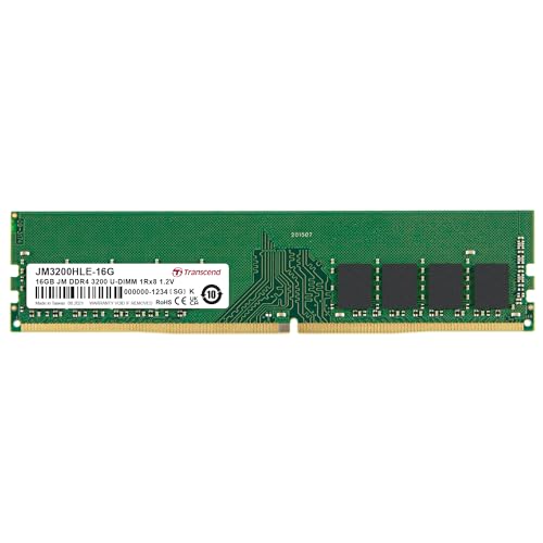 Transcend JM3200HLE-16G Arbeitsspeicher 16 GB DDR4 3200 MHz Arbeitsspeicher Modul (16 GB, DDR4, 3200 MHz, U-DIMM) von Transcend