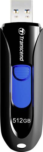 Transcend JetFlash® 790 USB-Stick 512GB Schwarz, Blau TS512GJF790K USB 3.2 Gen 2 (USB 3.1) von Transcend