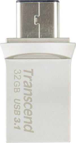 Transcend JetFlash® 890 USB-Zusatzspeicher Smartphone/Tablet Silber 32GB USB 3.2 Gen 2 (USB 3.1), U von Transcend