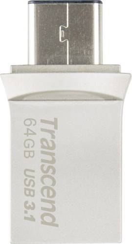 Transcend JetFlash® 890 USB-Zusatzspeicher Smartphone/Tablet Silber 64GB USB 3.2 Gen 2 (USB 3.1), U von Transcend