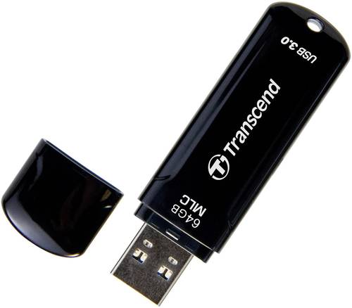 Transcend JetFlash™ 750K USB-Stick 64GB Schwarz TS64GJF750K USB 3.2 Gen 1 (USB 3.0) von Transcend