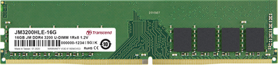 Transcend JetRAM - DDR4 - 16 GB - DIMM 288-PIN - 3200 MHz / PC4-25600 - CL22 - 1.2 V - ungepuffert - non-ECC (JM3200HLE-16G) von Transcend
