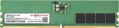 Transcend JetRAM - DDR5 - Modul - 16 GB - DIMM 288-PIN - 5600 MHz / PC5-44800 - CL46 - 1.1 V - ungepuffert - on-die ECC (JM5600ALE-16G) von Transcend