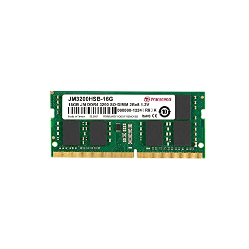 Transcend JetRAM Laptop-Arbeitsspeicher Modul DDR4 16GB 1 x 16GB 3200MHz 260pin SO-DIMM CL22 JM3200H von Transcend