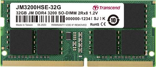 Transcend JetRAM Laptop-Arbeitsspeicher Modul DDR4 32GB 1 x 32GB 3200MHz 260pin SO-DIMM JM3200HSE-32 von Transcend