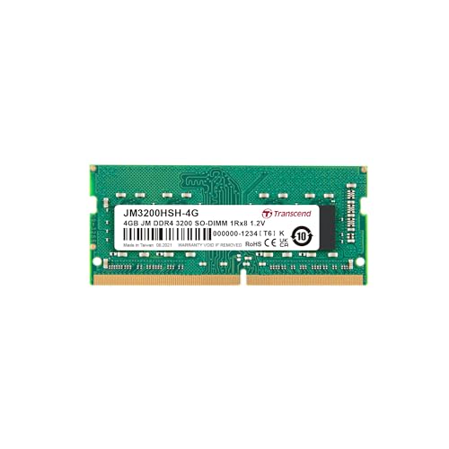 Transcend JetRAM Laptop-Arbeitsspeicher Modul DDR4 4GB 1 x 4GB Non-ECC 3200MHz 260pin SO-DIMM CL22 J von Transcend